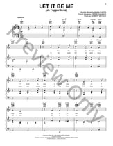 Let It Be Me (Je T'appartiens) piano sheet music cover